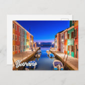 イタリア,ブラーノの美しい島 ポストカード (正面/裏面)