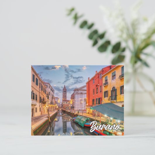 イタリア,ブラーノの美しい島 ポストカード (スタンド正面)