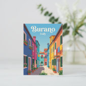 イタリア・ブラーノの路地 ポストカード (スタンド正面)