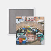 イタリア、ブラーノ島。カラフル マグネット (正面/裏面)