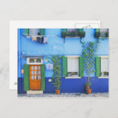 イタリア、ブラーノ。ブラーノ近くのカラフルの家 ポストカード (正面/裏面)
