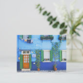 イタリア、ブラーノ。ブラーノ近くのカラフルの家 ポストカード (スタンド正面)