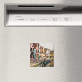 イタリア、ブラーノ。線カラフルaの家 マグネット (インサイチュ (食洗機))