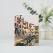 イタリア、ブラーノ。色とりどりの家々が並ぶ ポストカード (スタンド正面)