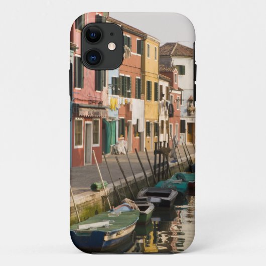 イタリア、ブラーノ。色とりどりの家々が並ぶ Case-Mate iPhoneケース (裏面)
