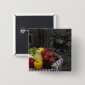 イタリア、ブレシア州、ガルナノ。2を含むテーブル 缶バッジ (正面&裏面)