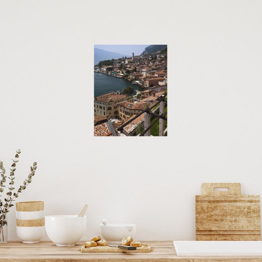 イタリア、ブレシア州、リモン領事ガルダ。町 ポスター (キッチン)