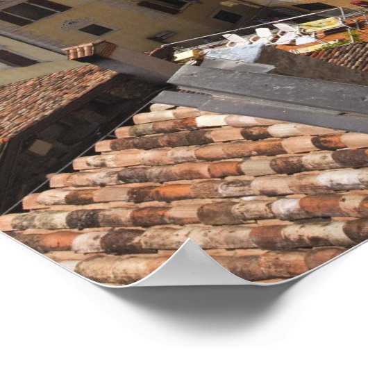 イタリア、ブレシア州、リモン領事ガルダ。町 ポスター (角)