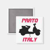 イタリア，プラト，スクーター マグネット (正面/裏面)