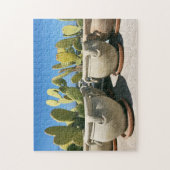 イタリア,プーリアのセラミックポットのサボテン ジグソーパズル (縦)