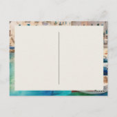 イタリア・プーリア海岸の水色モノポーリ ポストカード (裏面)