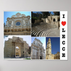 イタリア – プーリア – サレント – Lecce - I Love - ポスター