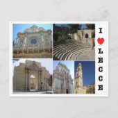 イタリア – プーリア – サレント – Lecce - I Love - ポストカード (正面)