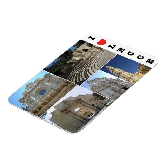 イタリア – プーリア – サレント – Lecce - I Love - マグネット (左側)