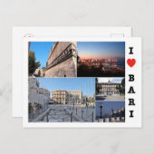 イタリア – プーリア – バリ – 私の愛 –  ポストカード (正面/裏面)