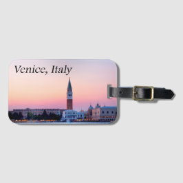 イタリア ベネチアのピンクの夕焼け 荷物タグ ラゲッジタグ