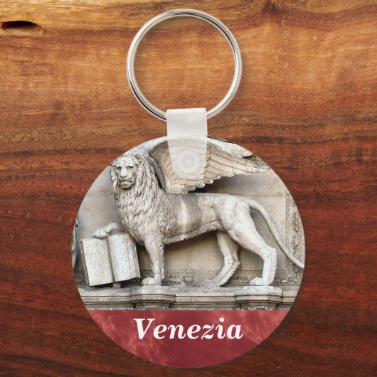 イタリア,ベネチアの翼のある獅子 キーホルダー (正面)