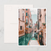イタリア ベネチアの運河 ヨーロッパの夏の旅行写真 ポストカード (正面/裏面)