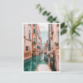 イタリア ベネチアの運河 ヨーロッパの夏の旅行写真 ポストカード (スタンド正面)