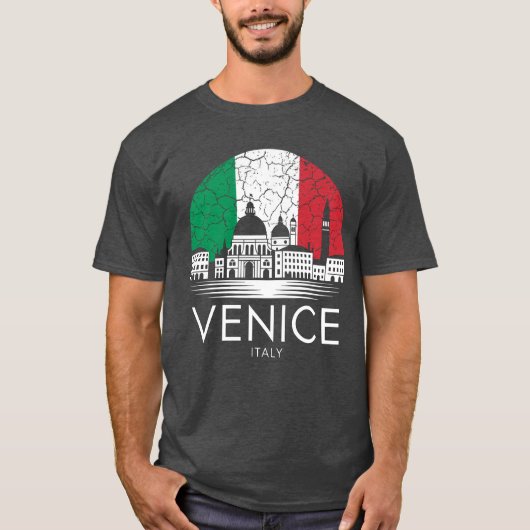 イタリア・ベネチア市旗 ジョークグッズ Tシャツ (正面)
