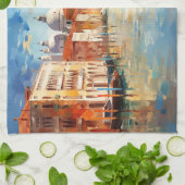 イタリア，ベネチア キッチンタオル (折り畳み)