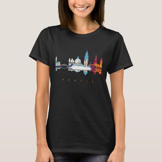 イタリア ベネチア ゴンドラ ロマンチック 旅行 Tシャツ (正面)