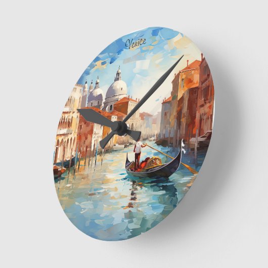 イタリア,ベネチア ラウンド壁時計 (傾斜)