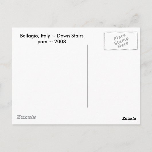 イタリア・ベラジョ州~階段下 ポストカード (裏面)
