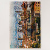 イタリア，ベルガモのシッタアルタ ジグソーパズル (縦)