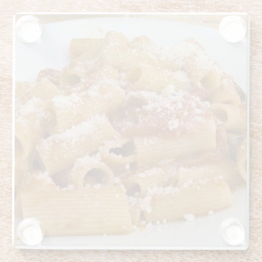 イタリア、ポジターノ。リガトニのプレートを表示 ガラスコースター (裏面)