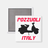 イタリア，ポッツオーリ，スクーター マグネット (正面/裏面)