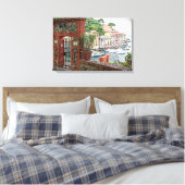 イタリア，ポルトフィノのパラダイスへの玄関口 キャンバスプリント (インサイチュ (寝室))