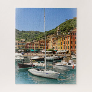 イタリア，ポルトフィノのボーツ- 16 x 20インチ ジグソーパズル