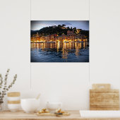 イタリア・ポルトフィノのリフレクション ポスター (キッチン)