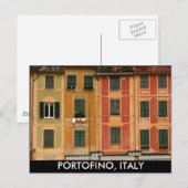 イタリア，ポルトフィノの窓 ポストカード (正面/裏面)