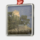 イタリア、ポルトフィノ。-景勝 メタルオーナメント (左)