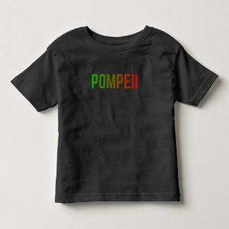 イタリア・ポンペイのミニマル・タイポグラフィックデザイン トドラーTシャツ