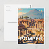イタリア ポンペイ ヴェスヴィオ火山 旅行 ポストカード (正面/裏面)