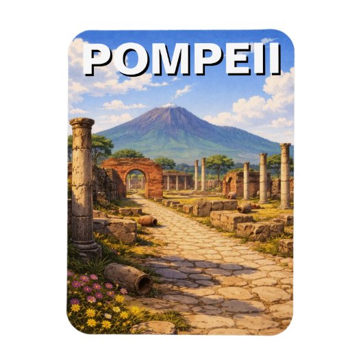 イタリア ポンペイ 旅行 マグネット (縦)