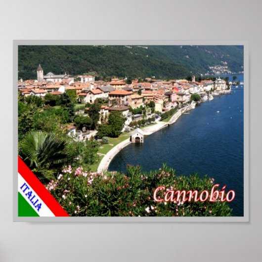 イタリア – マッジョーレ湖 – Cannobio - ポスター (正面)