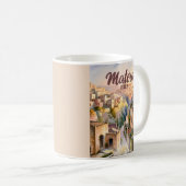 イタリア・マテーラのサッシ 水彩画 ヴィンテージ コーヒーマグカップ (正面右)