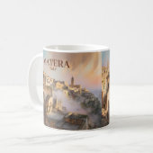 イタリア・マテーラの古都サッシの水彩画風景画 コーヒーマグカップ (正面左)