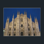 イタリア、ミラノ省、ミラノ。ミラノ大聖堂 ポストカード<br><div class="desc">著作権Walter Bikow / DanitaDelimont.com | EU16 WBI2435.jpg |イタリア、ミラノ、ミラノ。ミラノ大聖堂、夕べ。</div>