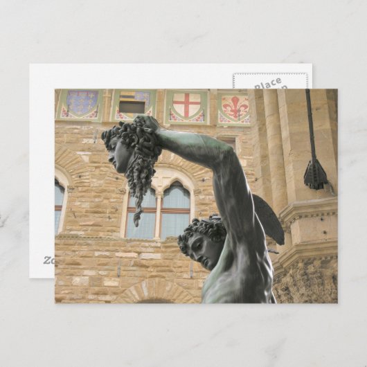 イタリア,メドゥーサ・フィレンツェの頭取とペルセウス ポストカード (正面/裏面)