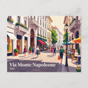 イタリア モンテ・ナポレオーネ通り ポストカード