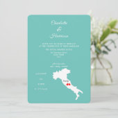 イタリア ヨーロッパでのデスティネーションウェディング 招待状 (スタンド正面)