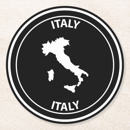 イタリア ラウンドペーパーコースター (正面)