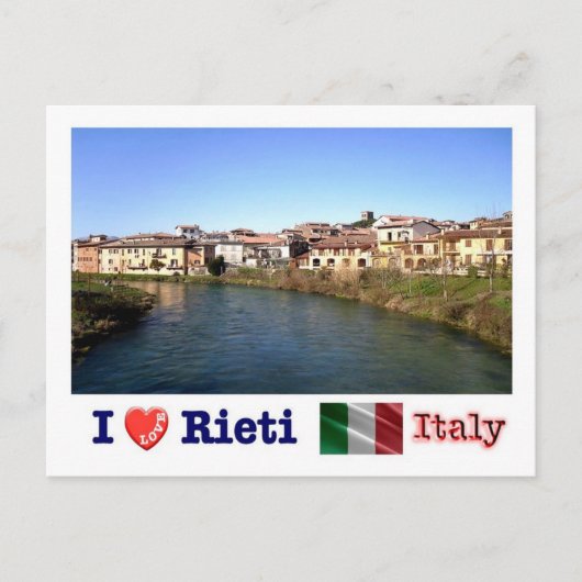 イタリア – ラツィオ – リエティ – ベリーノ川 – 私は愛 – ポストカード (正面)