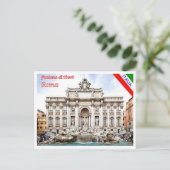 イタリア – ラツィオ – ローマ – トレヴィの泉 –  ポストカード (スタンド正面)