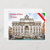 イタリア – ラツィオ – ローマ – トレヴィの泉 –  ポストカード (正面/裏面)